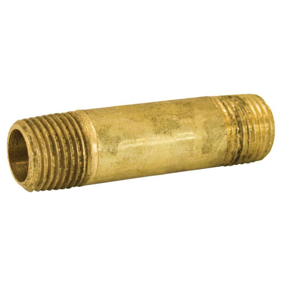 3/8'' x 1-1/2'' Yellow Brass Long Nipple