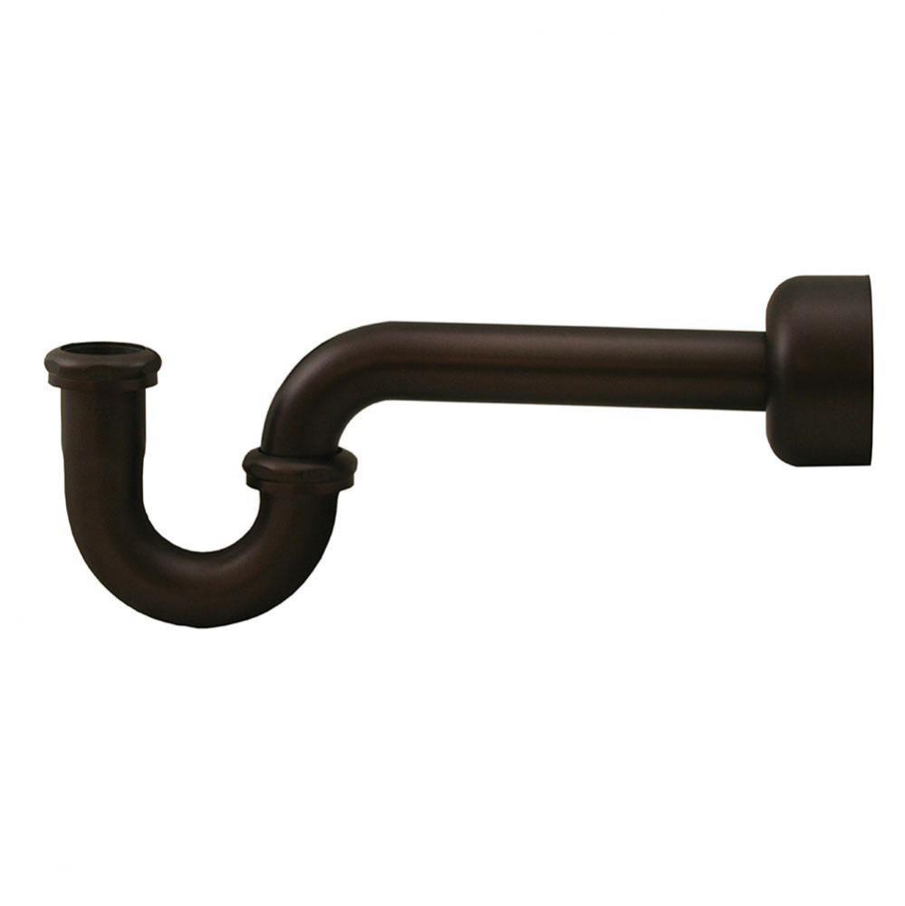 Oil Rubbed Bronze 1-1/4'' OD Brass Tubular P-Trap with Box Escutcheon