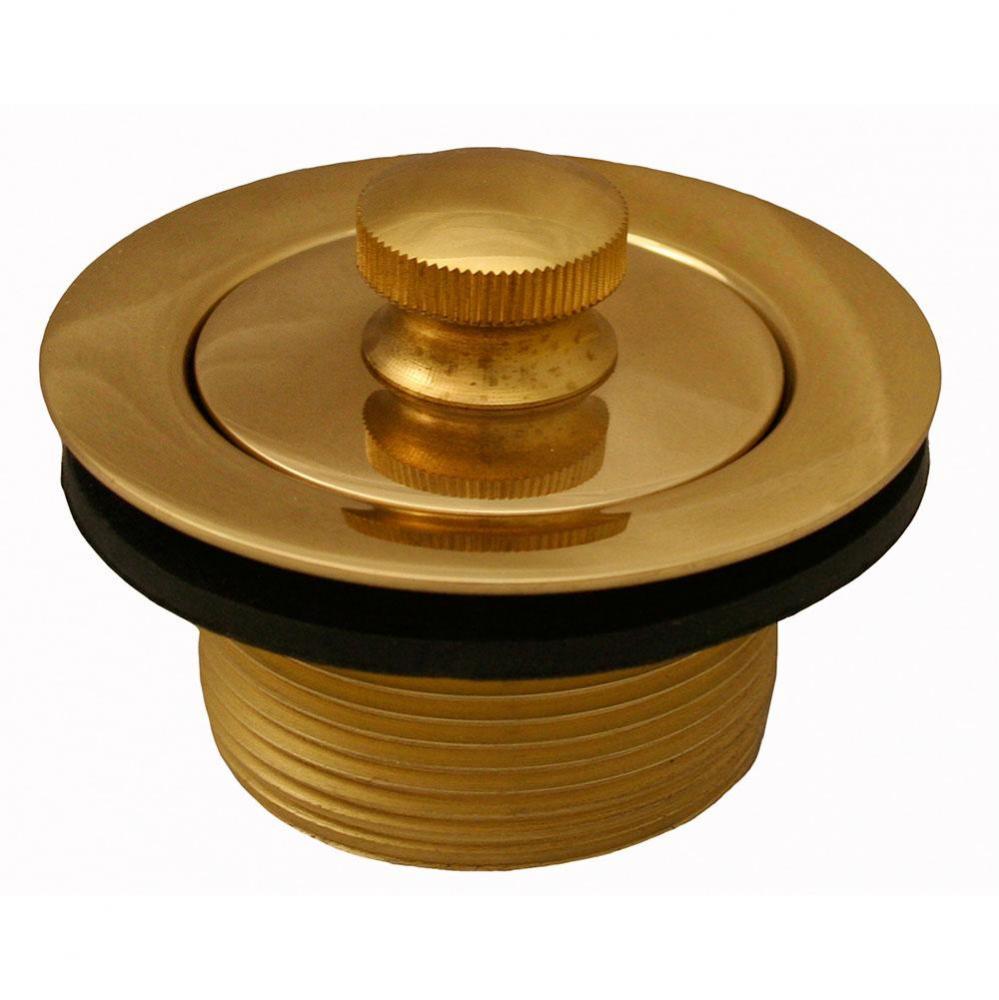 Polished Brass 1-1/2'' Lift and Turn Tub Drain