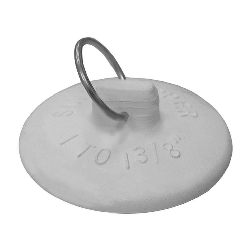 1''-1-3/8'' White Fit-All Basin Stopper