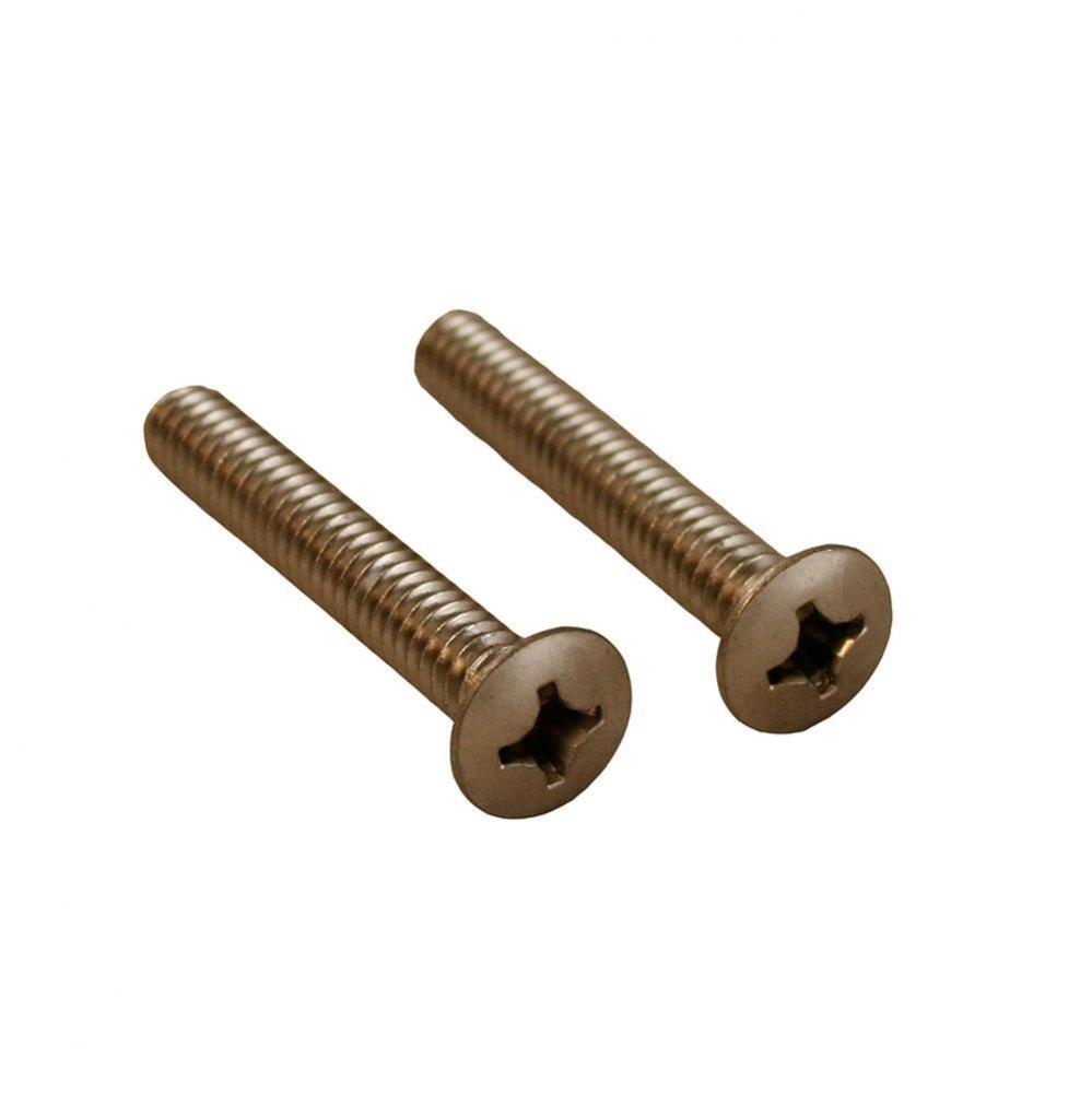 Satin Nickel 1/4'' x 2'' Faceplate Screws