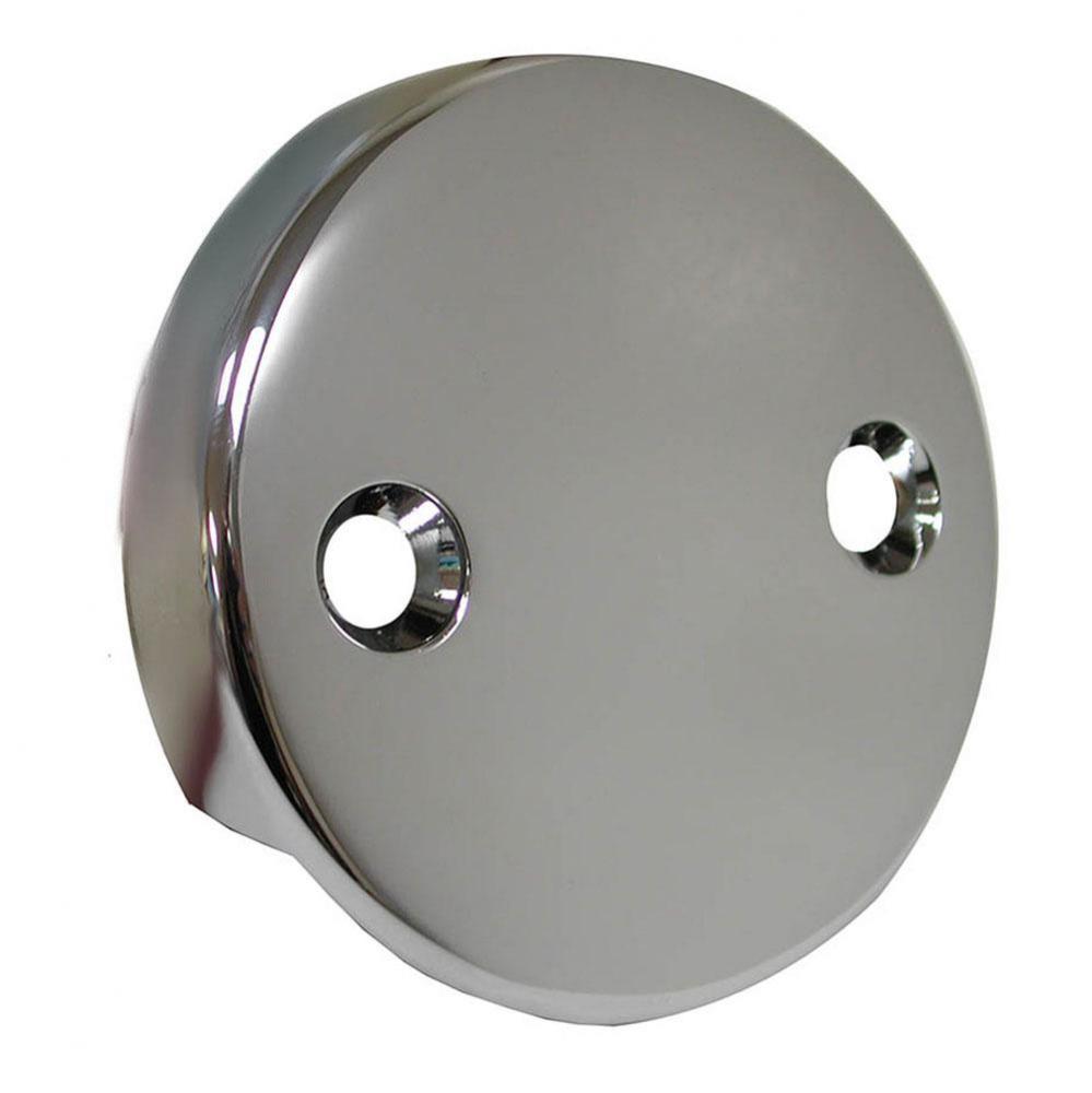 Polished Stainless Two-Hole Waste and Overflow Faceplate