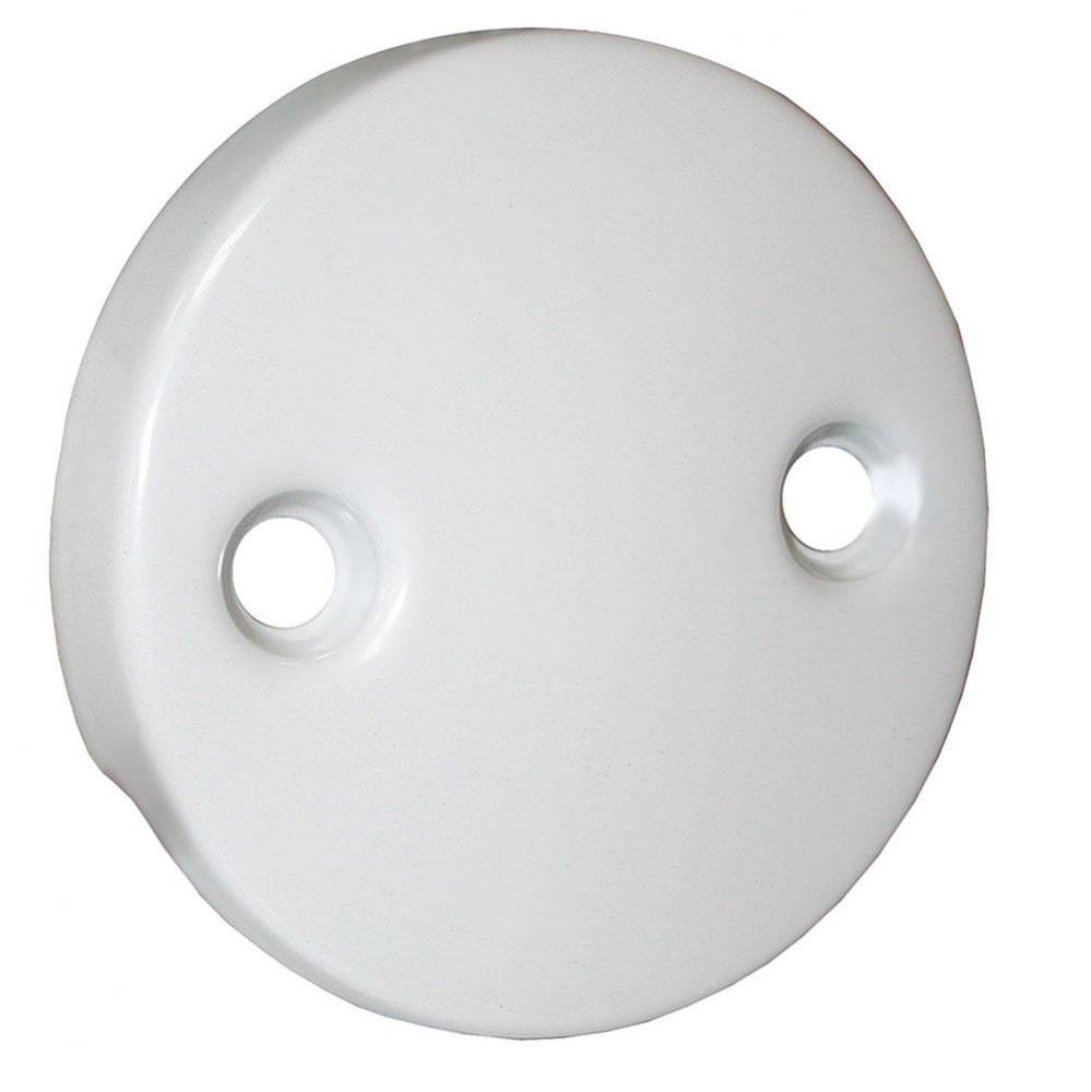 Polar White Two-Hole Waste and Overflow Faceplate