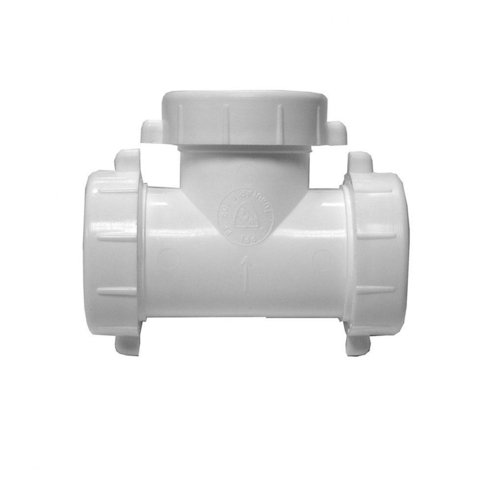 1-1/2'' PVC Slip Joint Tee with 1-1/4'' Washer