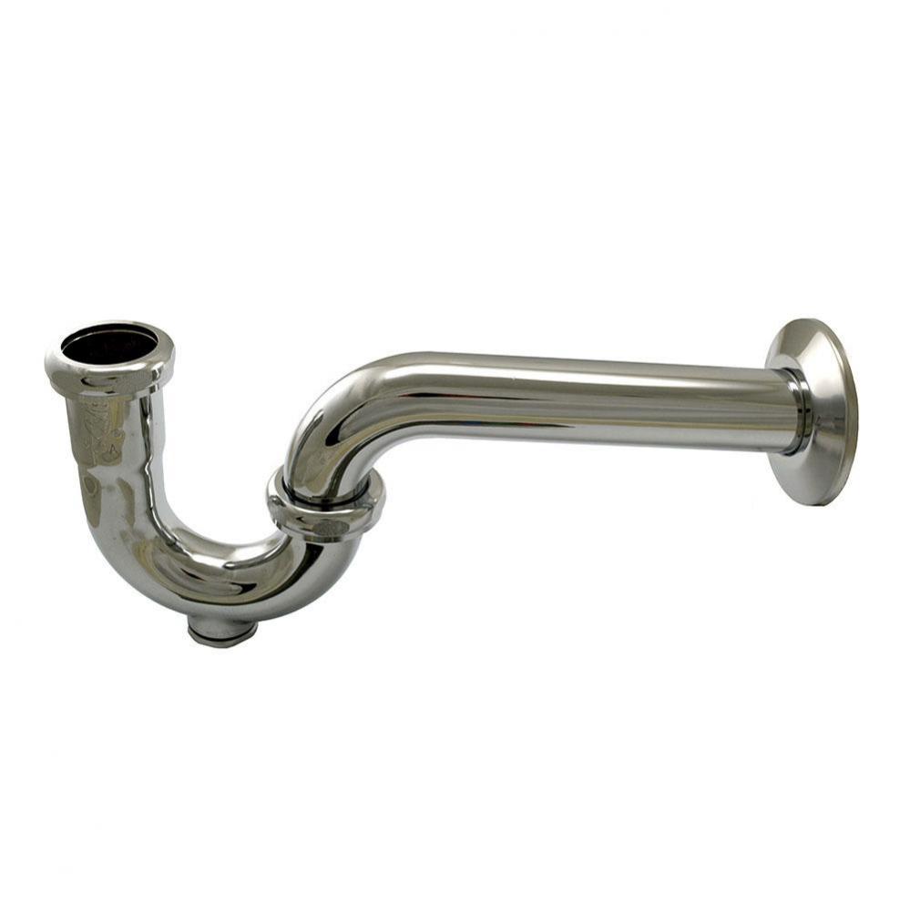 1-1/2'' Chrome Plated Brass P-Trap with Shallow Escutcheon with Cleanout 20 Gauge