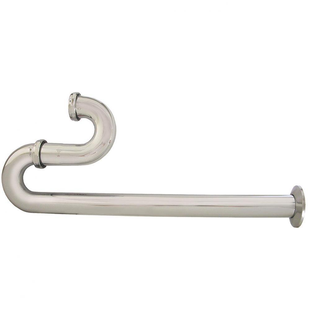 1-1/4'' Chrome Plated Brass S-Trap with Shallow Escutcheon Less Cleanout 22 Gauge