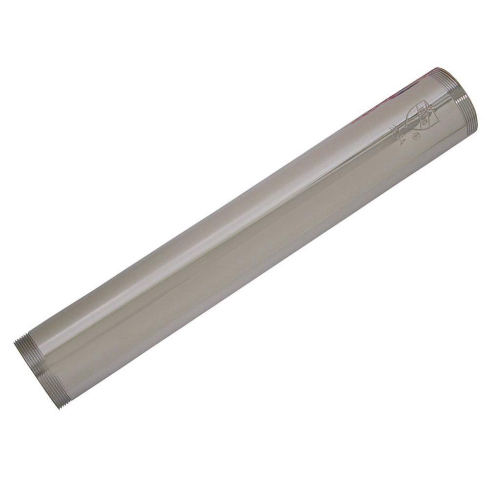 1-1/4'' x 8'' Chrome Plated Brass Threaded Extension Tube 20 Gauge