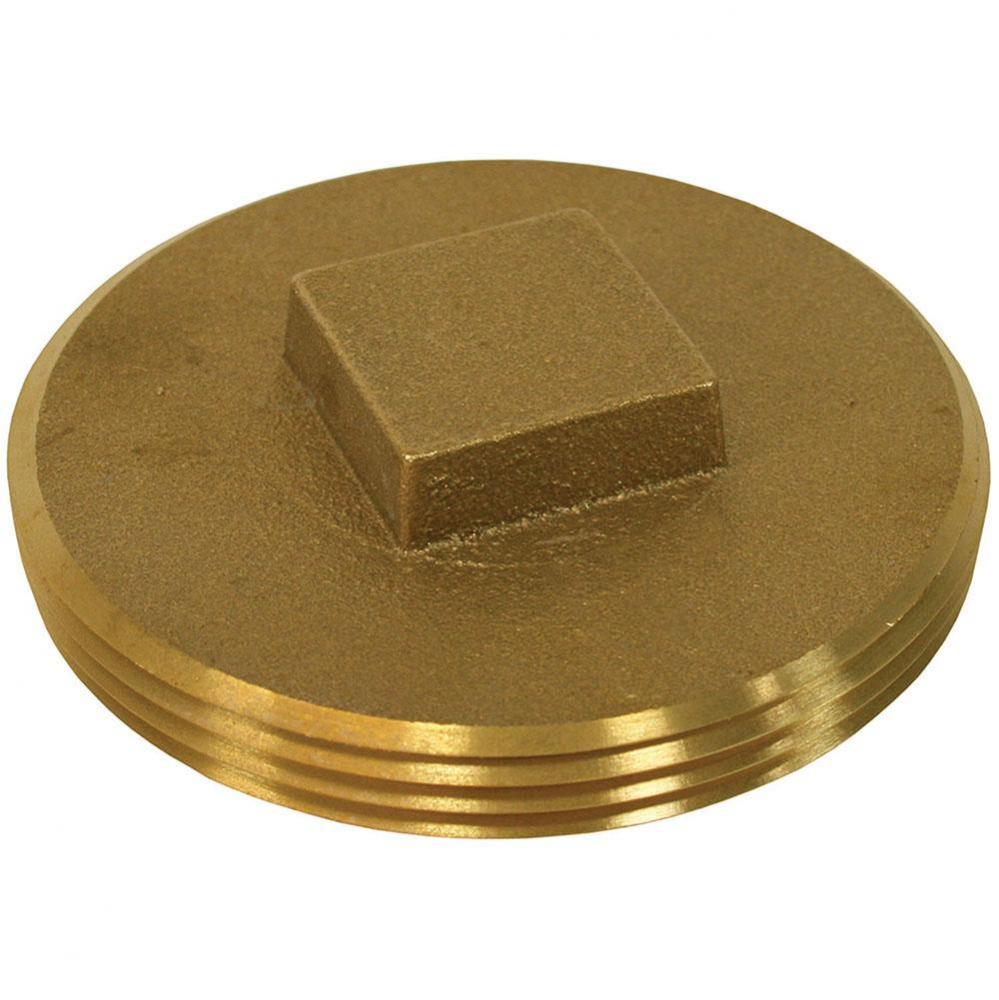 1-1/4'' Raised Head Southern Code Brass Plug 1-5/8'' OD