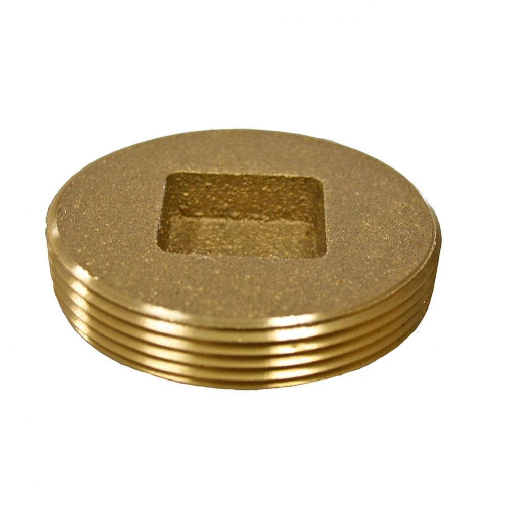 2-1/2'' Countersunk Heavy Pattern Brass Plug 2-3/4'' OD