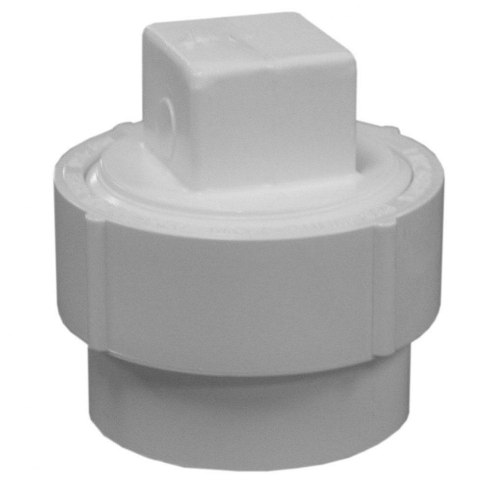 Pvc 2 Ftg C/O Adapter W/Plug