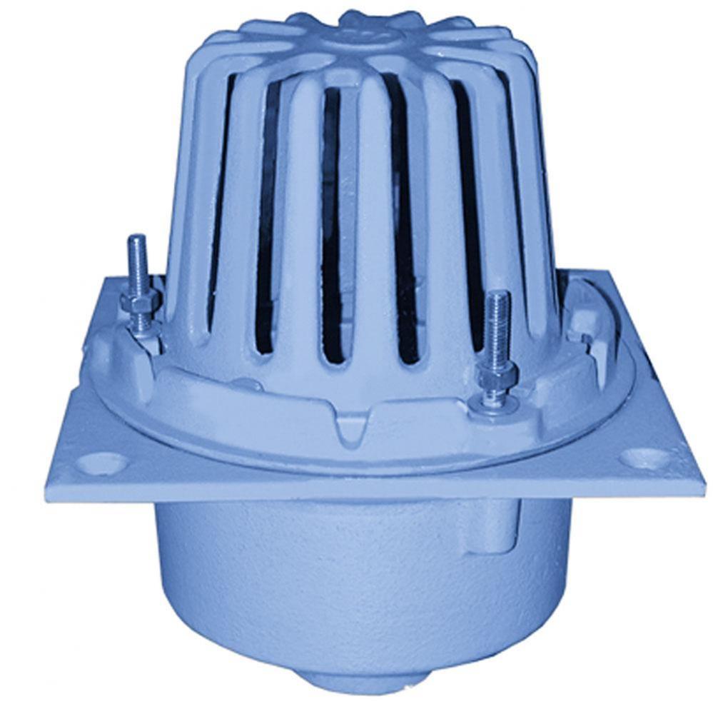 3'' Code Blue No-Hub Roof Drain with Square Pan
