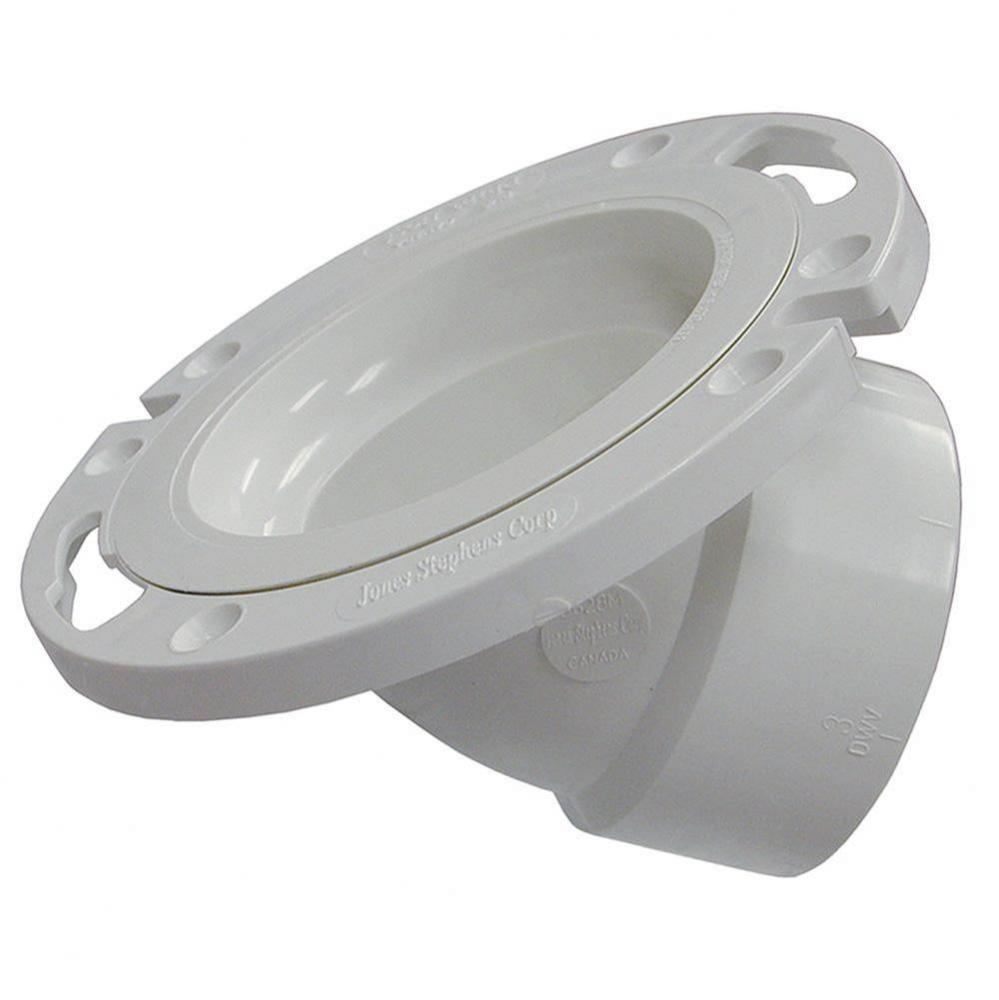 4X3 45-Degree Pvc Closet Flange