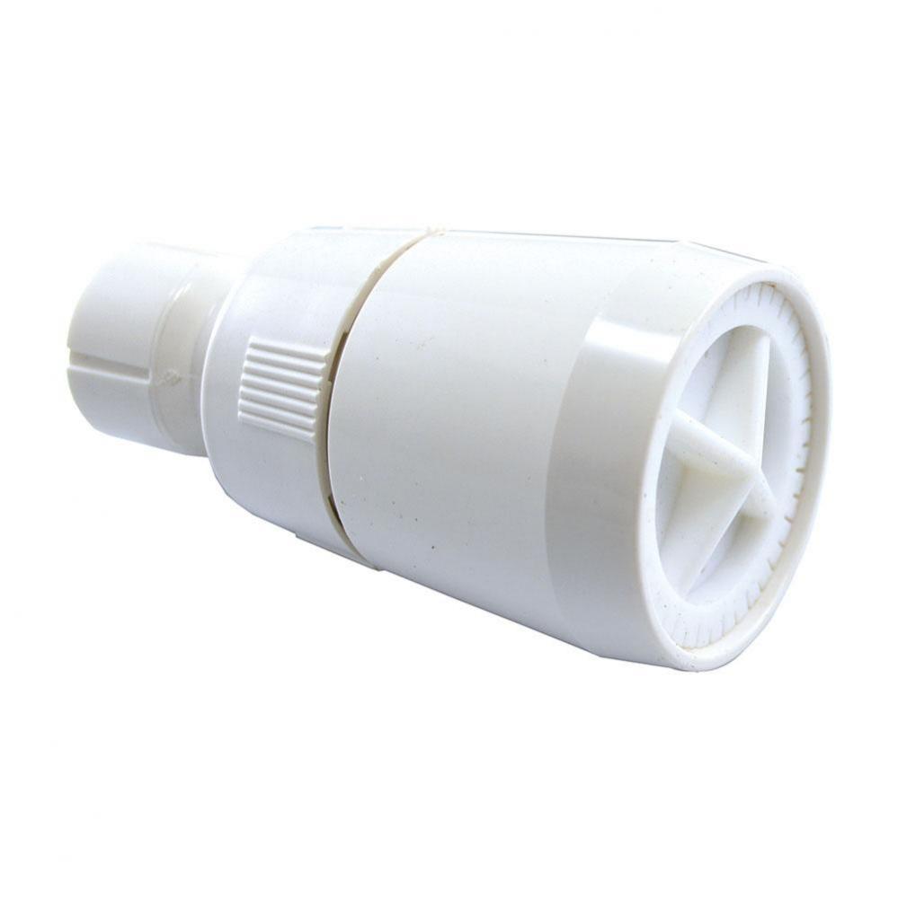 2'' White Plastic Shower Head with Plastic Ball