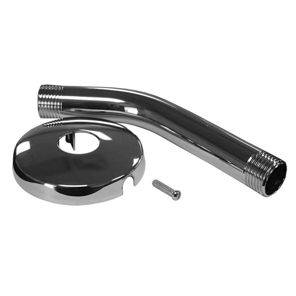 6'' Chrome Plated Shower Arm and Flange with Set screw