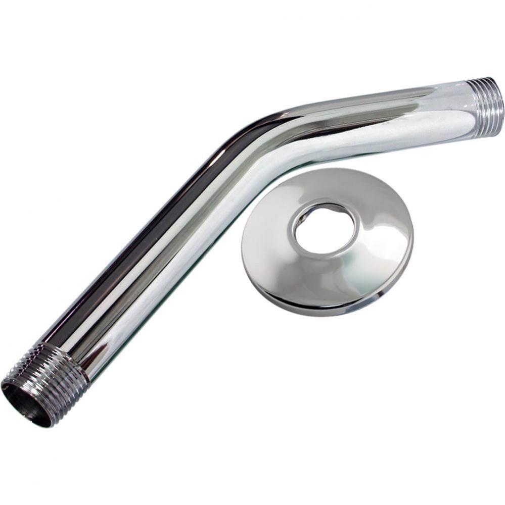 8'' Chrome Plated Shower Arm with Stainless Steel Flange