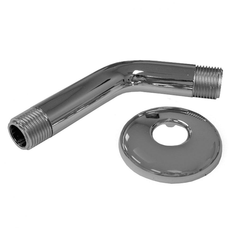 1/2'' x 6'' Chrome Plated Plastic Shower Arm and Flange