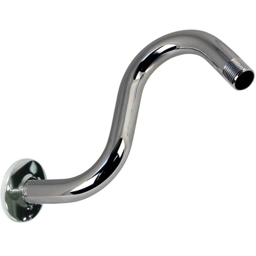 6 in. Chrome Plated Shower Arm Riser with Stainless Steel Flange