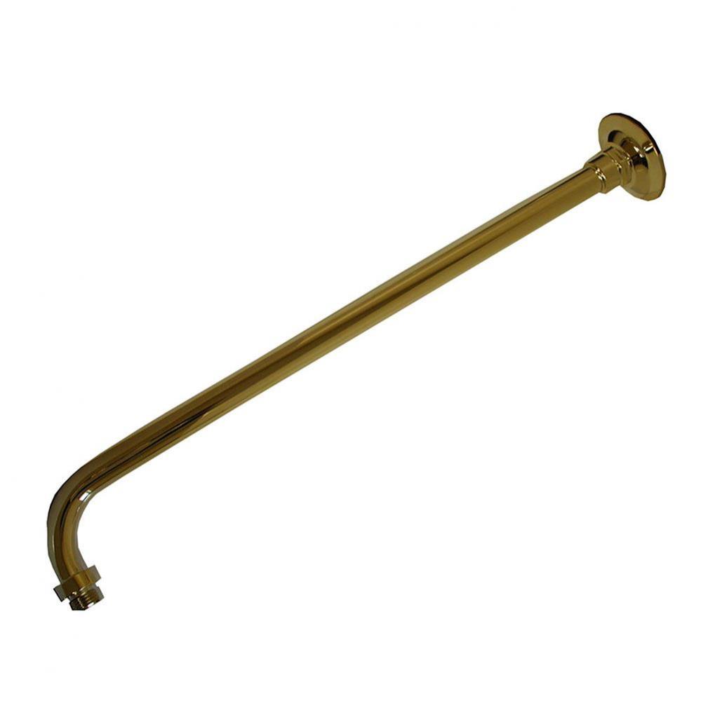 Polished Brass 18'' 90 Degree Shower Arm with Flange