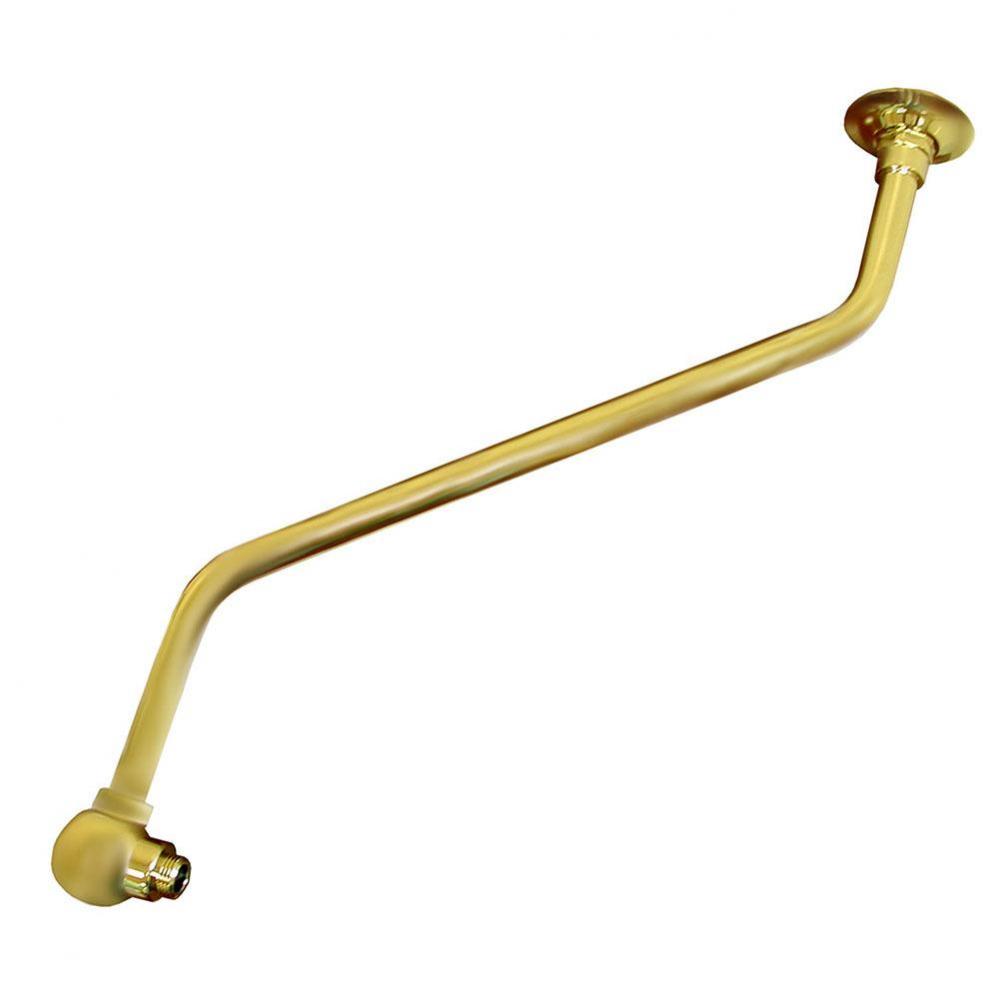 Polished Brass PVD 18'' Double Offset Shower Arm