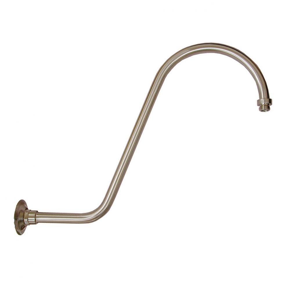 Brushed Nickel 18'' S-Shaped Shower Arm