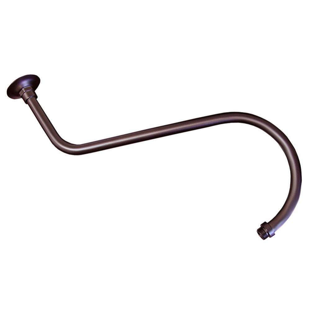 Old World Bronze 18'' S-Shaped Shower Arm