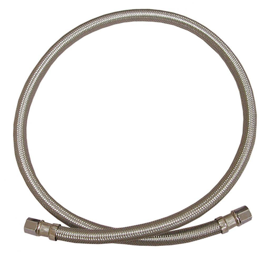 1/4'' x 1/4'' OD x OD Flexible Stainless Steel Icemaker Connector 60'&apo