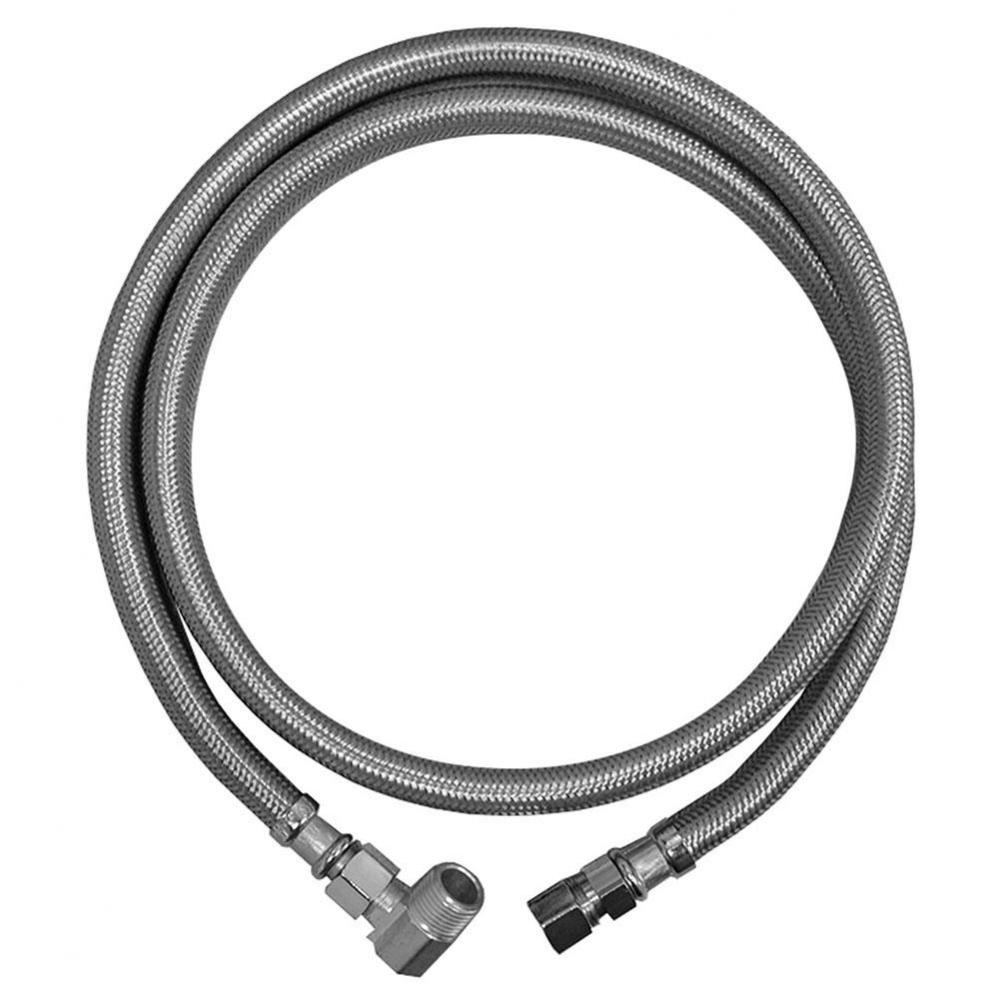 1/2'' x 3/8'' OD x MIP Flexible Stainless Steel Dishwasher Connector 60'&