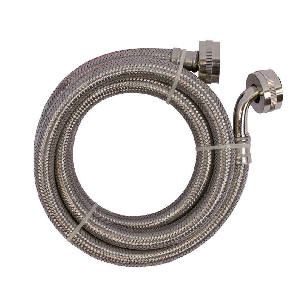 3/4'' FHT x 60'' Stainless Steel Washing Machine Connection with Long 90degree