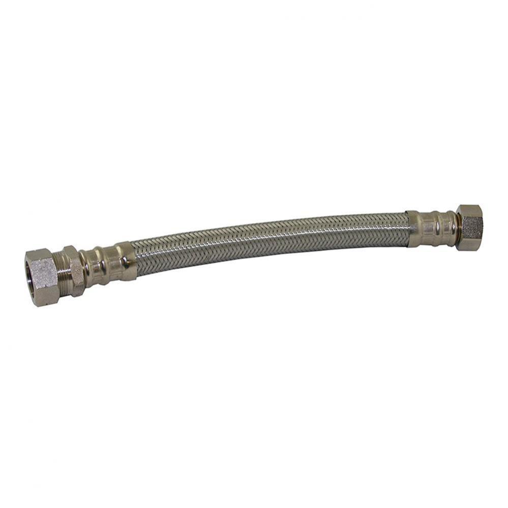 3/4'' x 3/4'' x 12'' Braided Stainless Steel Water Heater Connector