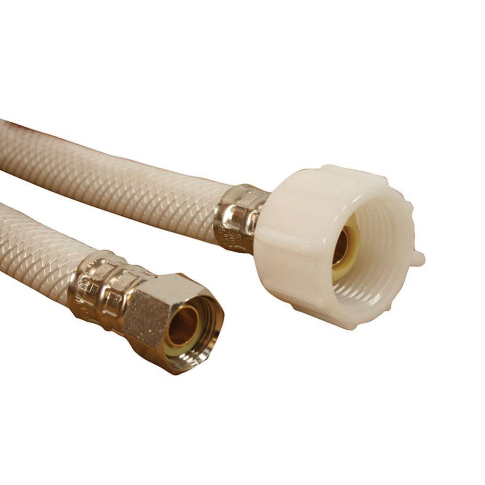 3/8'' x 7/8'' OD x BC Braided Nylon Toilet Connector 9'' Length