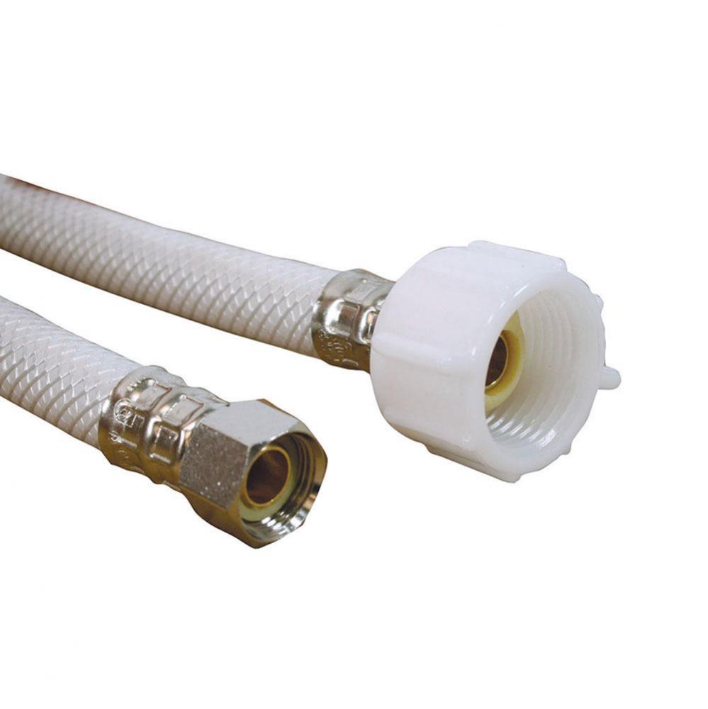 3/8'' x 7/8'' OD x BC Braided Nylon Toilet Connector 12'' Length