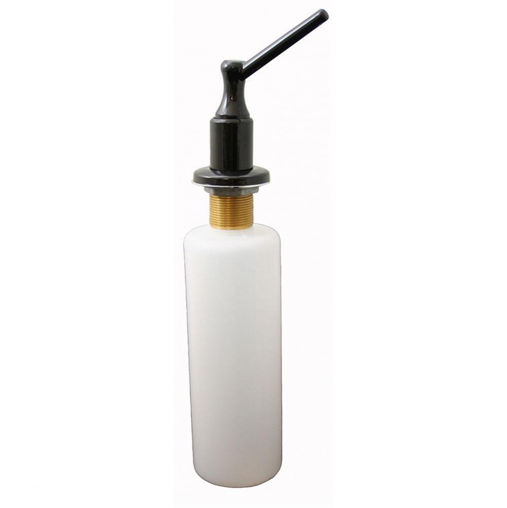 Black Lotion and Soap Dispenser with Brass Pump