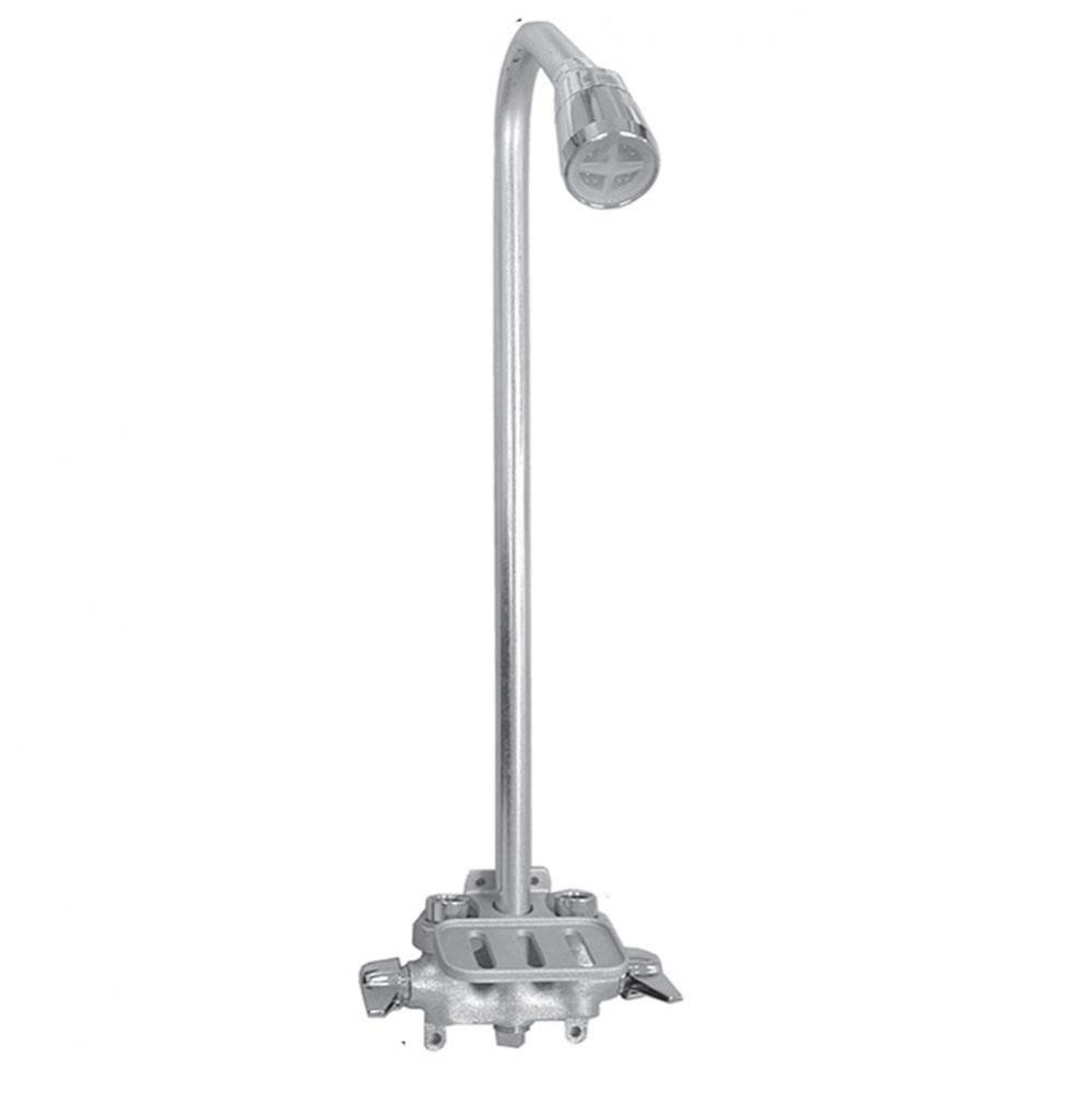 Utility Shower with 21'' Galvanized Riser