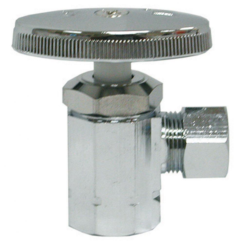 5/8'' OD x 3/8'' OD Chrome Plated Multi Turn Supply Stop, Angle