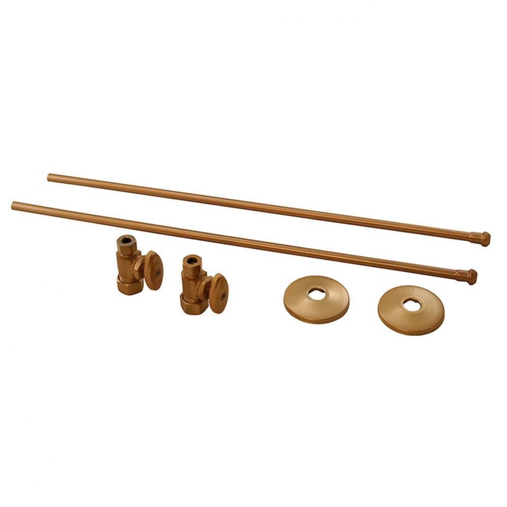 Brushed Bronze 3/8'' x 20'' Lavatory Supply and 3/8'' x 5/8'&ap