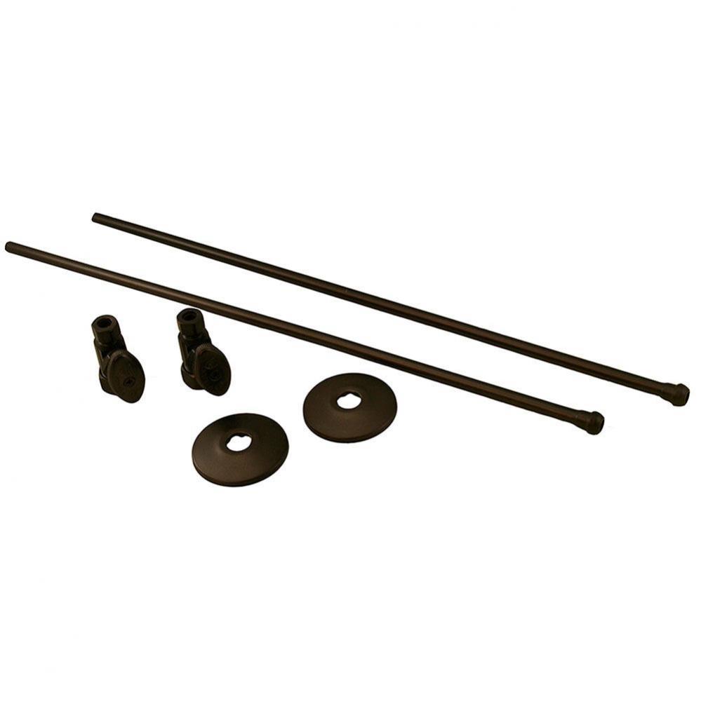 Oil Rubbed Bronze 3/8'' x 20'' Lavatory Supply and 3/8'' x 5/8'