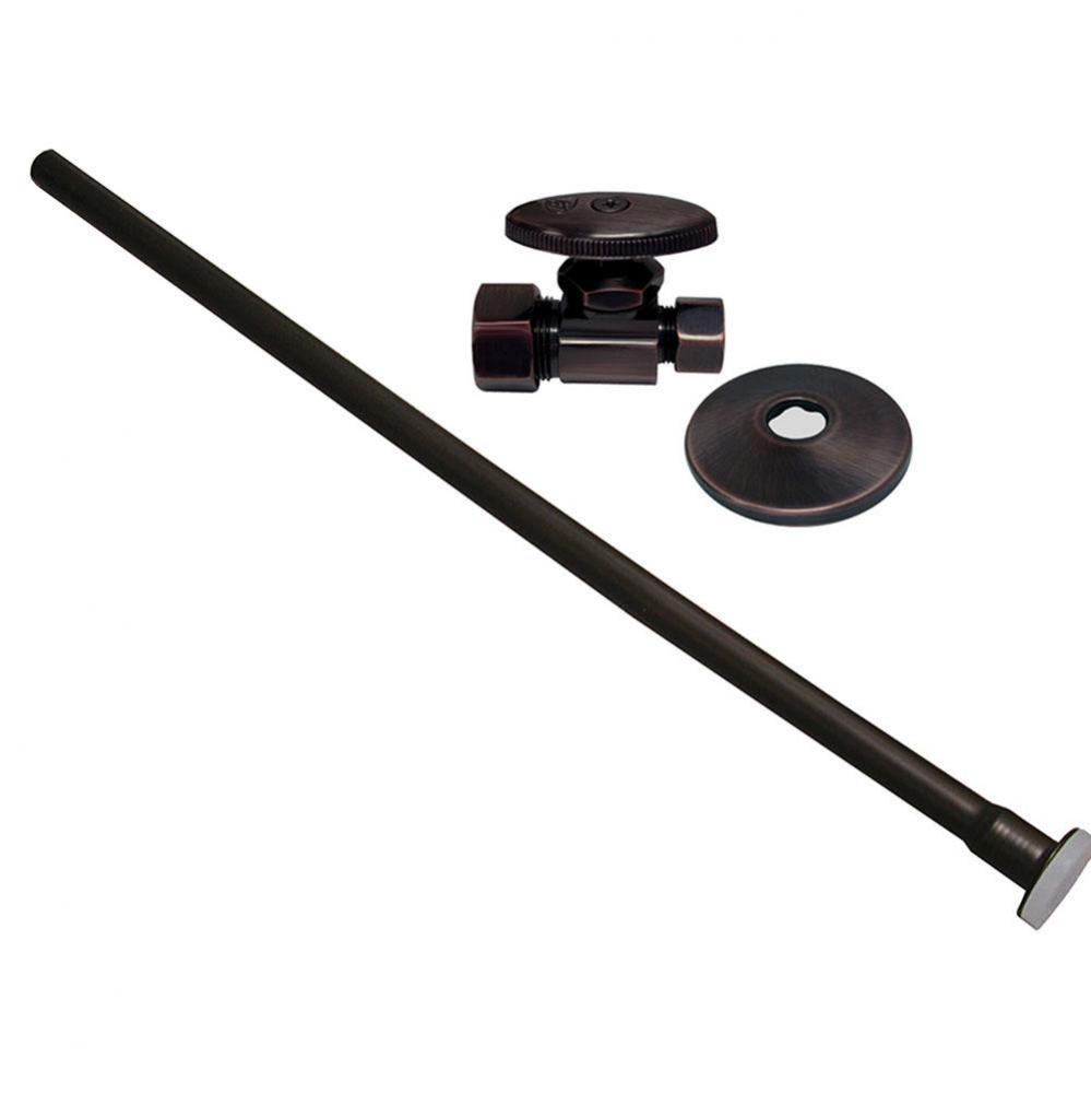 Oil Rubbed Bronze 3/8'' x 20'' Closet Supply and 1/2'' x 3/8'&a