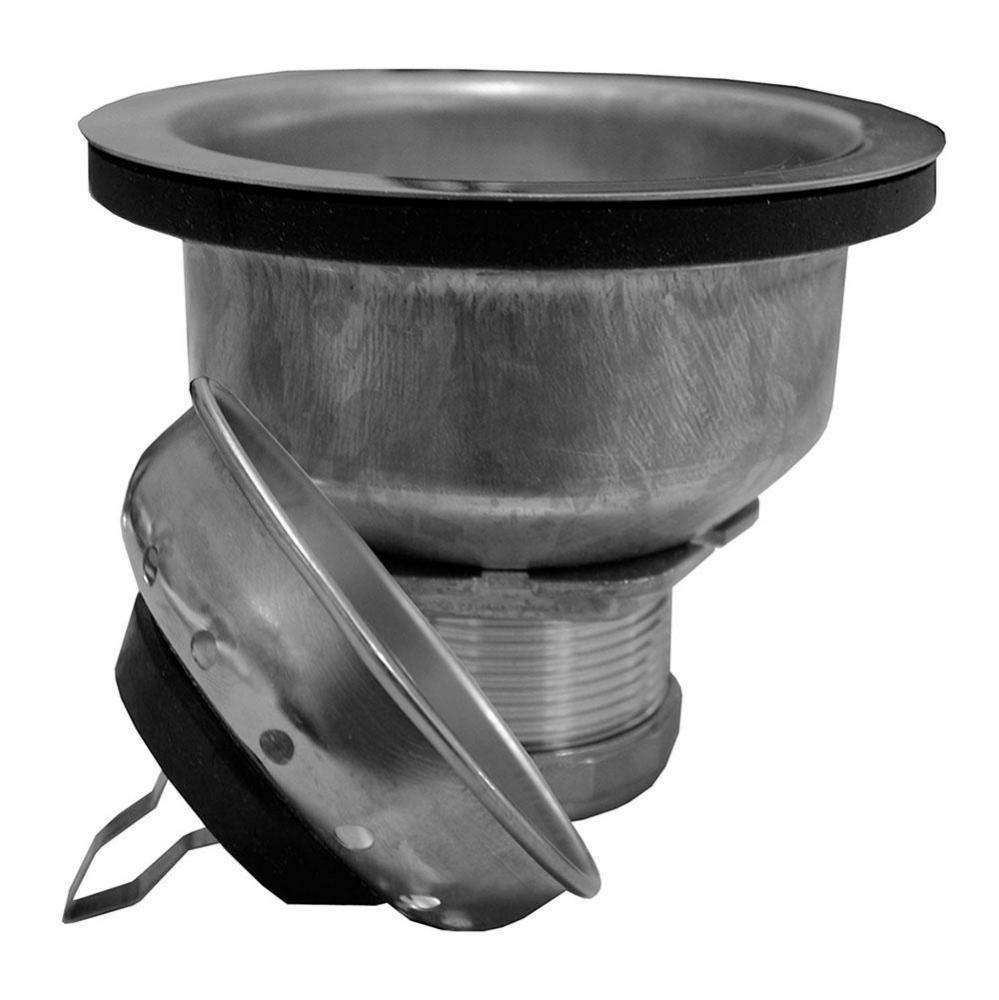 Stainless Steel Deep Cup Basket Strainer with Snap-In Basket