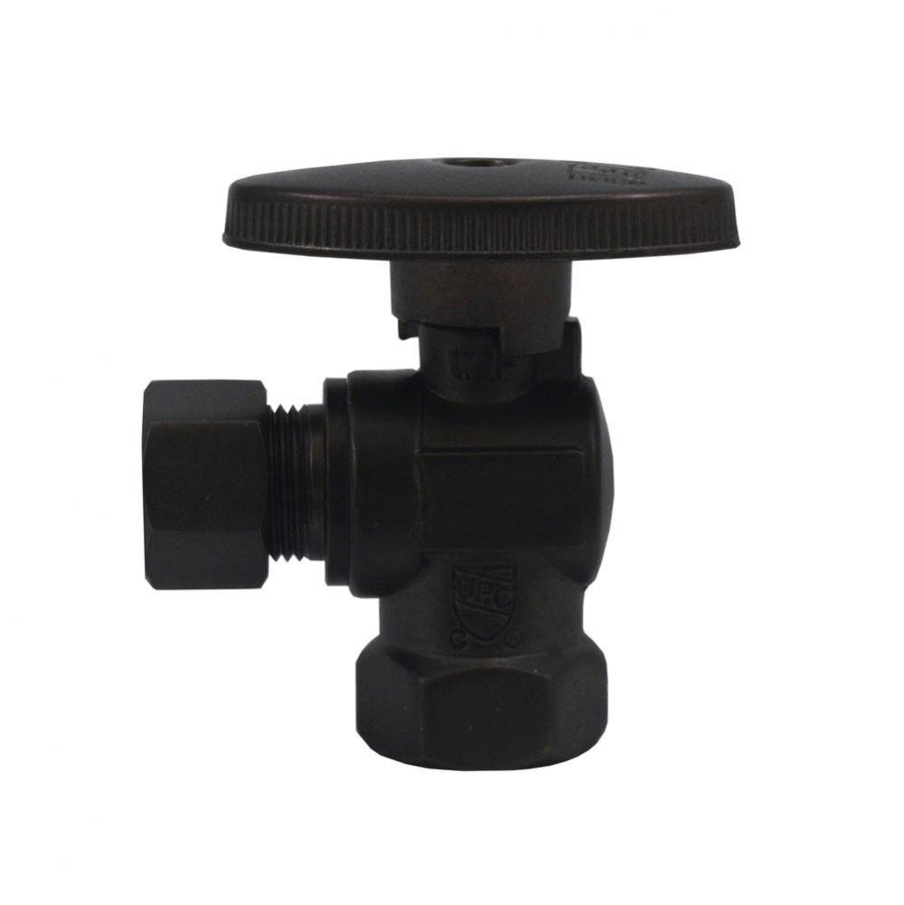 Oil Rubbed Bronze Compression Angle Stop 3/8'' OD x 3/8 OD