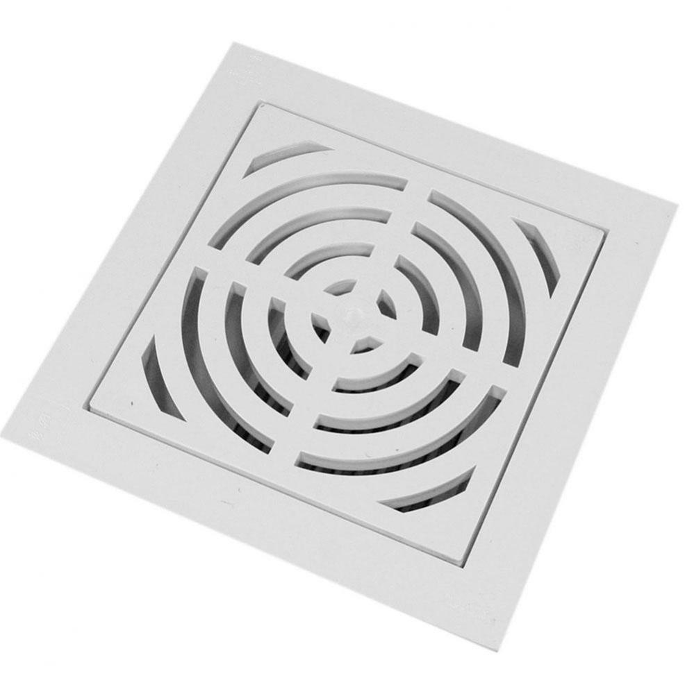 3'' PVC Pipe Fit Floor Sink with Full Top Grate and Flat Bottom Grate