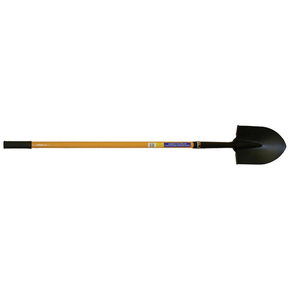 Fiberglass Handle Shovel, Long Handle, Round Point