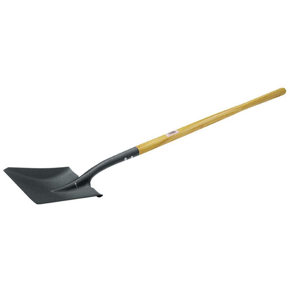 Economy Wood Handle Shovel, Long Handle, Square Point