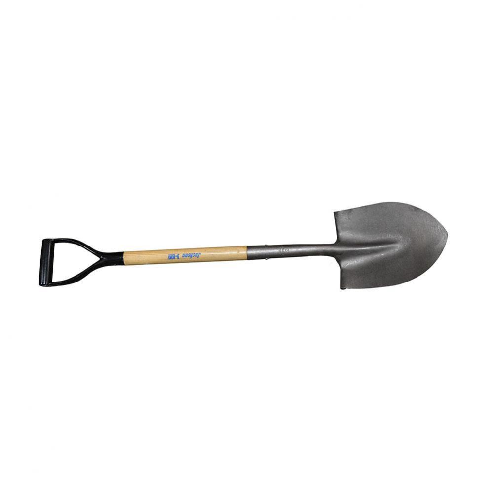Premium Grade Wood Handle Shovel, D-Handle, Round Point, AMES No.BMTDR