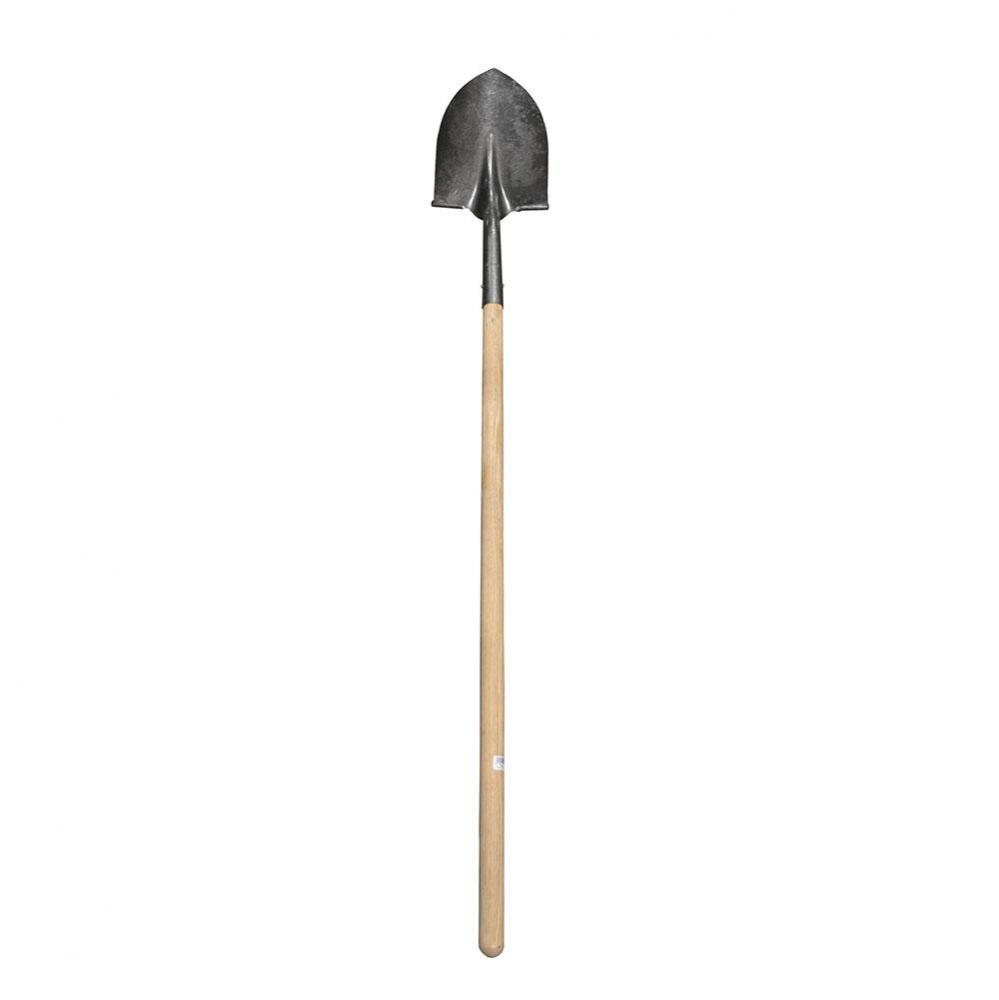 Economy Wood Handle Shovel, Long Handle, Round Point, AMES No.15-047