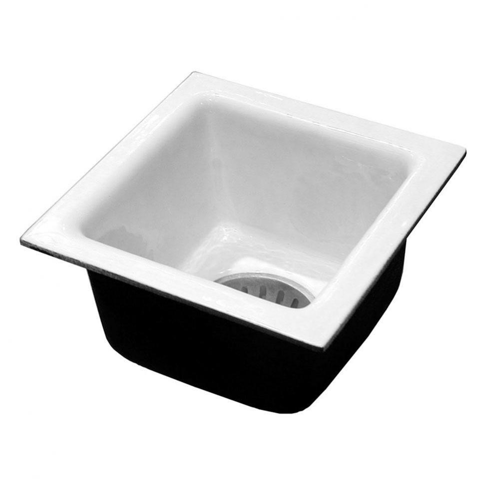 4'' Inside Caulk Porcelain Coated Floor Sink,  6'' Deep