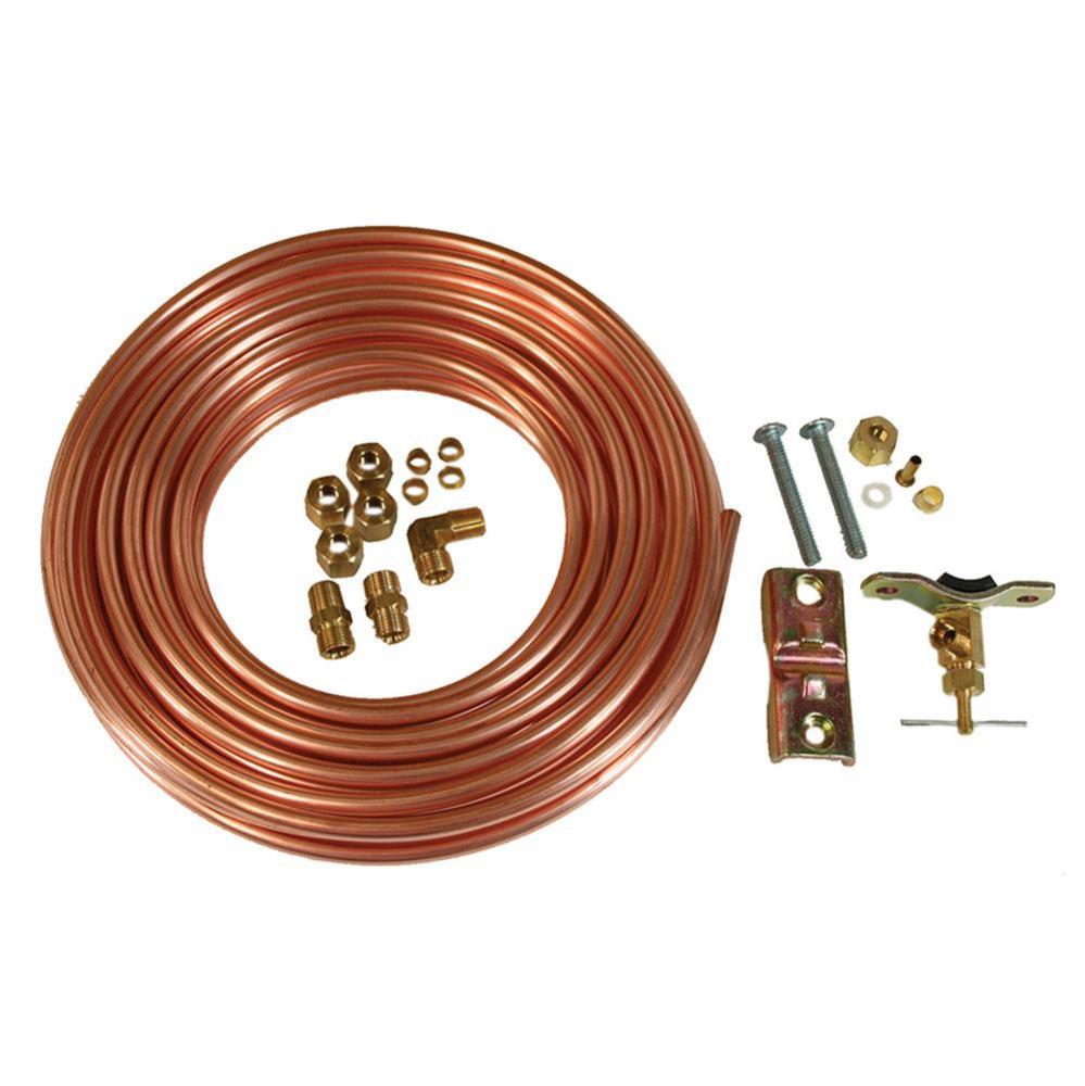 1/4'' x 25'' Icemaker Or Humidifier Kit, Copper Tubing, Lead Free