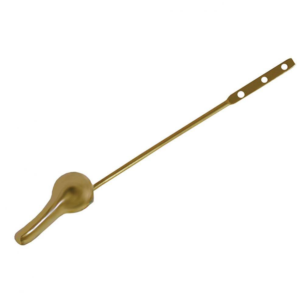 Polished Brass Decorative Tank Trip Lever 8'' Brass Arm with Metal Spud and Nut