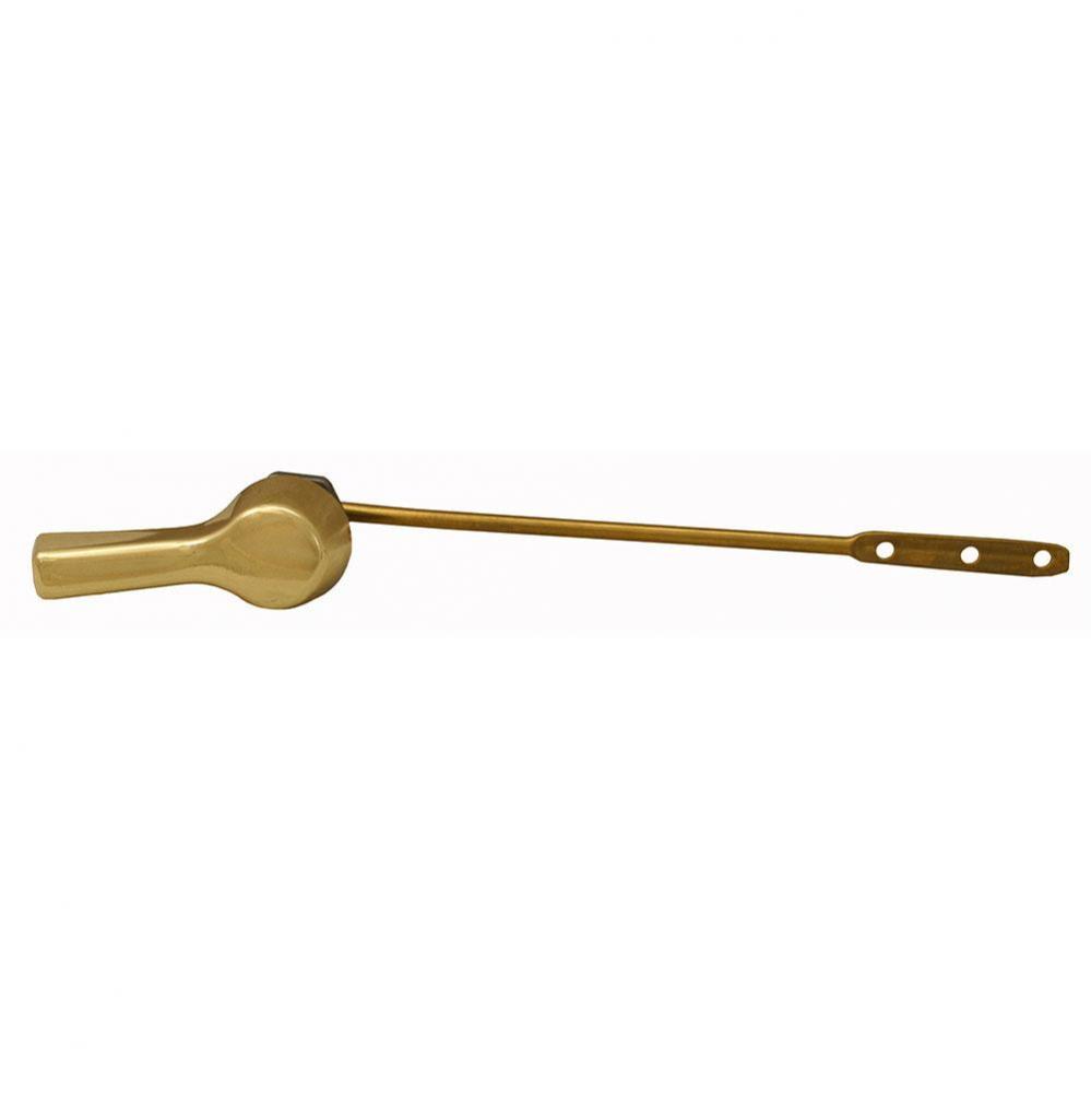 Polished Brass Heavy Duty Decorative Tank Trip Lever 8'' Brass Arm with Metal Spud and N