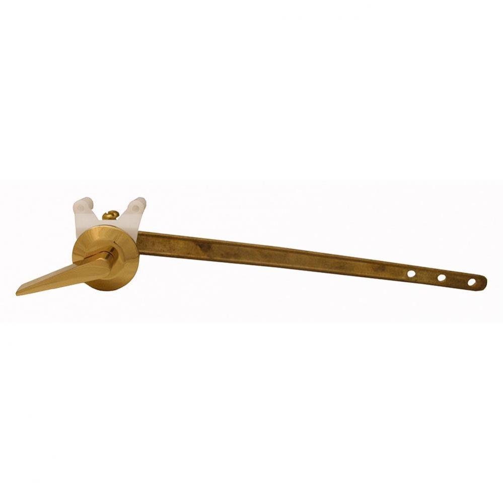 Polished Brass Decorative Tank Trip Lever for Kohler® Cast Brass Arm with Metal Spud and Nut