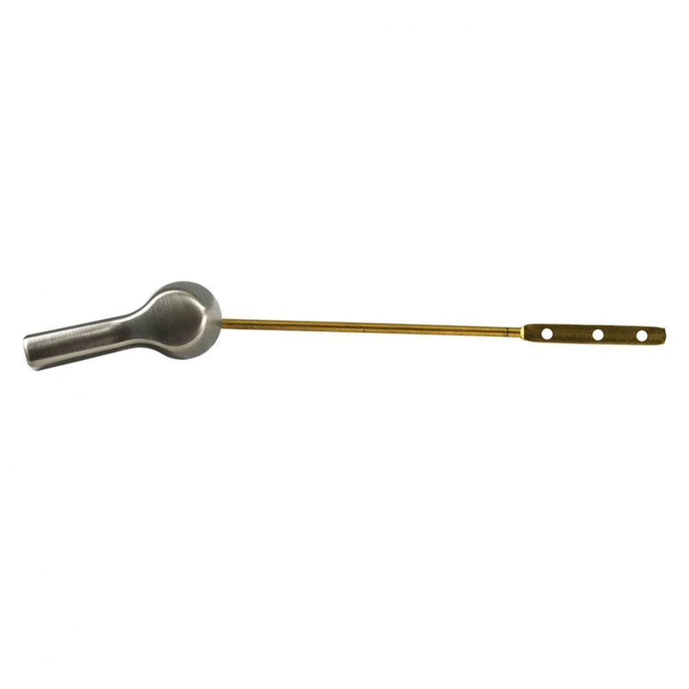 Brushed Nickel Decorative Heavy Duty Tank Trip Lever 8'' Brass Arm with Metal Spud